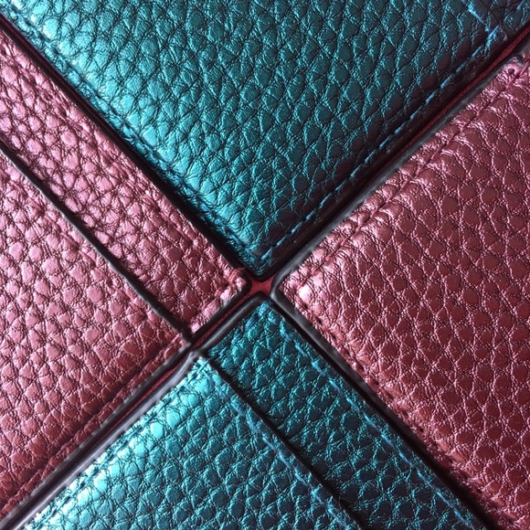 🌟Plum Pebbled Faux Leather Card Holder - Picture 6 of 7